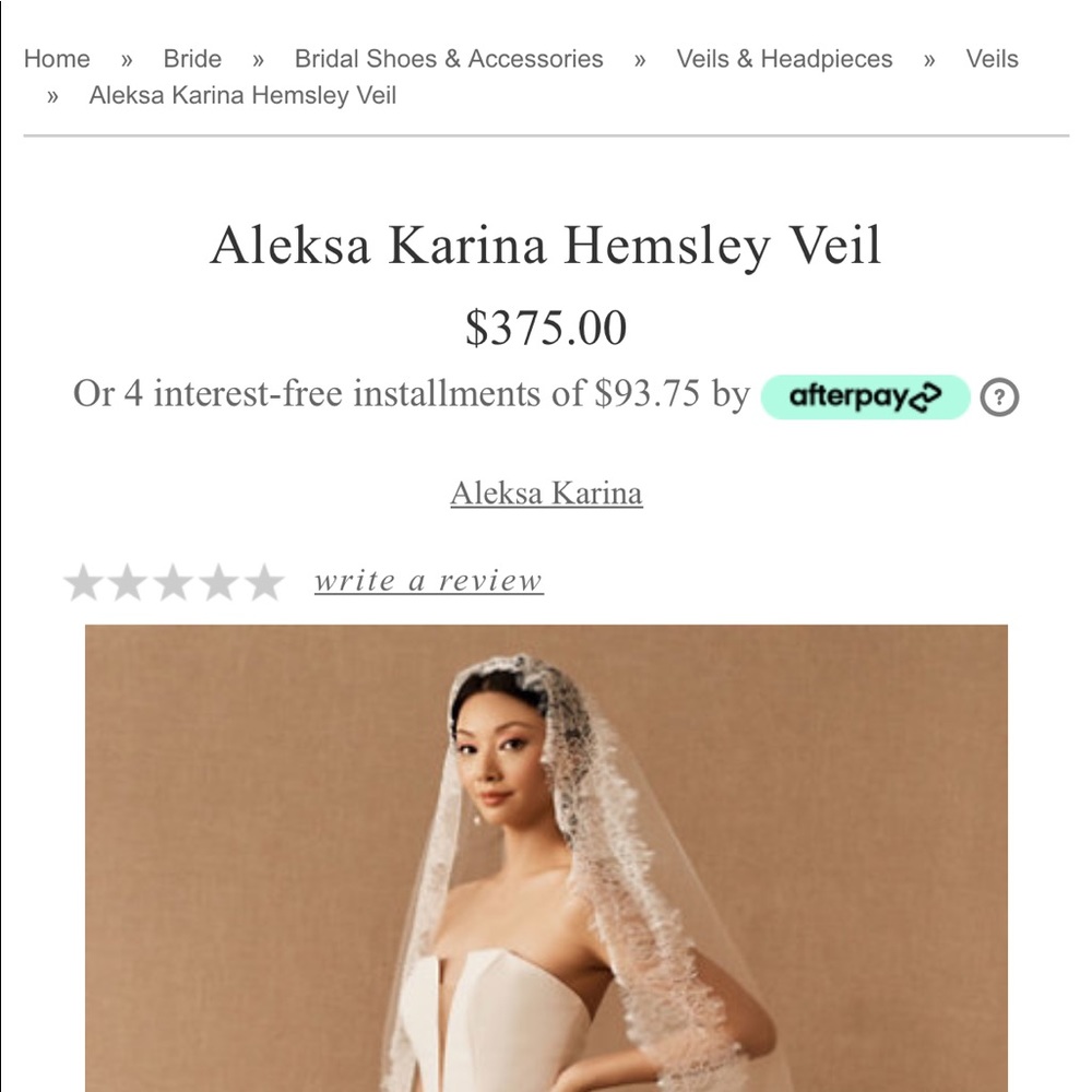 Brand new BHLDN veil